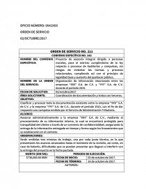 MODELO DE ORDEN DE SERVICIO - Trabajos - XareniER