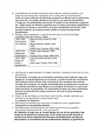 Antecedentes del modelo económico hacia adentro - Tareas - 73648