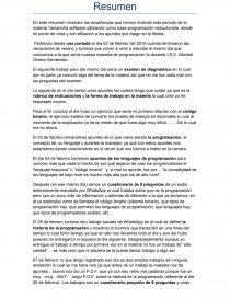 RESUMEN PROGRAMACIÓN 1ER PERIODO. Página 1