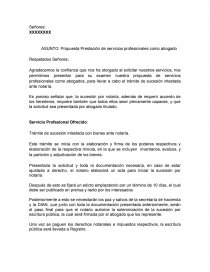 Propuesta Prestación de servicios profesionales como abogado - Ensayos -  albaluzquintero