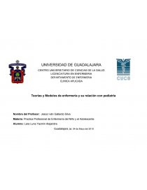 Teorías y Modelos de enfermería y su relación con pediatria - Trabajos -  Yazminlaraluna