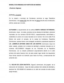 MODELO DE DEMANDA EN PARTICIÓN DE BIENES - Documentos de Investigación -  jawerlis1192