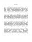 LA POLÍTICA. ORGANIZACIÓN POLÍTICA