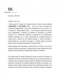 Carta de presentacion de auditoria - Apuntes - Melany Gutierrez