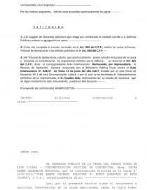 Modelo de Escrito Correr traslado - Prácticas o problemas - barbarita  velazquez