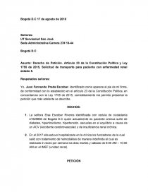 MODELO DE DERECHO DE PETICION EN COLOMBIA - Tutoriales - EL RESPLANDOR DEL  TERROR