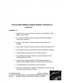 APOCALIPSIS PRIMERA GUERRA MUNDIAL EPISODIO 2/5 “MIEDO” - Apuntes -  brandonc7