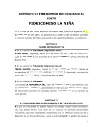 CONTRATO DE FIDEICOMISO INMOBILIARIO AL COSTO - Apuntes - Nancy Aguirre