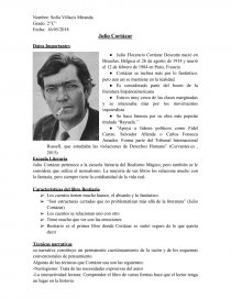 Julio Cortazar. Características del libro Bestiario - Tareas - 741147852258