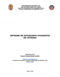 INFORME DE ESTUDIANTE AYUDANTÍA DE CÁTEDRA - Informes - Susan Mozo