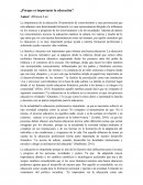 Porque es importante la educación