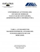 FUNDAMENTOS MACROECONÓMICOS, ANÁLISIS DEL FUNCIONAMIENTO DE LOS MERCADOS