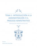 INTRODUCCIÓN A LA ADMINISTRACIÓN Y EL PROCESO ADMISTRATIVO