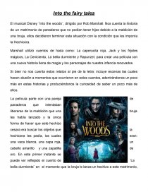 Ejemplo de intertextualidad entre una pelicula y libro y ¨Into the woods¨ -  Tareas - thaisalex