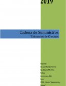 Cadena de suministros para retiro de cheques banco santander