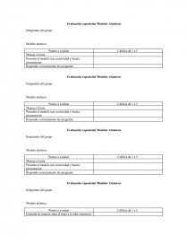 Evaluación exposición Modelos Atómicos - Síntesis - RENZO ZABALETA CANTILLO