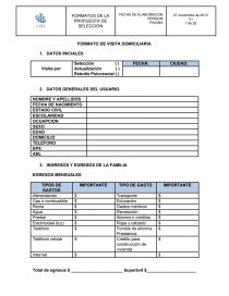 FORMATO DE VISITA DOMICILIARIA - Documentos de Investigación - Rosa LZ