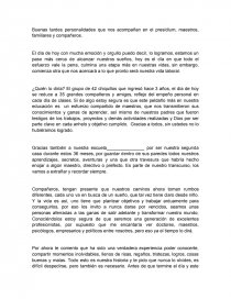 Discurso de despedida Bachillerato - Reseñas - udciglesias