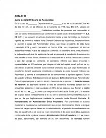 Modelo de acta de nombramiento de administrador - Tareas - alextoum