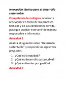 Innovación técnica para el desarrollo sustentable