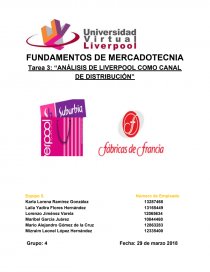 ANÁLISIS DE LIVERPOOL COMO CANAL DE DISTRIBUCIÓN - Tareas - LYFLORESH