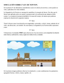 SIMULACIÓN SOBRE 2ª LEY DE NEWTON - Prácticas o problemas - Jonathan Modesto