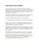Importancia del credito