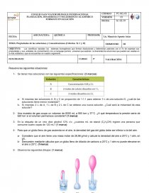 Propiedades de las soluciones y Concentraciones (Criterios B, C y D). Página 1
