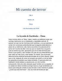 Cuento de terror - Trabajos - Sweet Stay