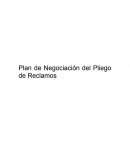 Plan de Negociación del Pliego de Reclamos