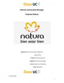 Informe Community Manager Empresa Natura - Informes - Ignacio Alexander