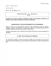 NOTA SOBRE EL MODELO DE GORDON-SHAPIRO, EL VALOR DE LA ACCIÓN Y EL VALOR DE  UNA PERPETUIDAD CON CRECIMIENTO CONSTANTE - Apuntes - Jonas Osorio Junges