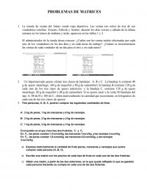 PROBLEMAS DE MATRICES - Prácticas o problemas - tuyyol