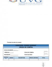 MANUAL DE PROCEDIMIENTOS DEL DEPARTAMENTO DE COMPRAS CAFETERÍA “DONDE  QUIERAS” - Trabajos - jehu_9427