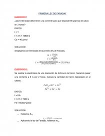 Ejercicios resueltos 1ERA y 2DA ley de Faraday - Exámen - Stephanie Sedano  Limache