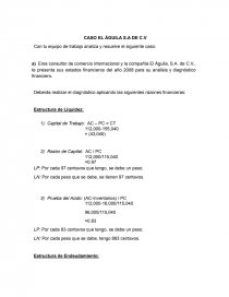 CASO EL ÁGUILA SA DE CV 1 - Tareas - Hugo Yañez Mtz