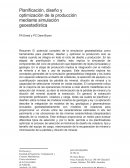 Planificación, diseño y optimización de la producción mediante simulación geoestadística