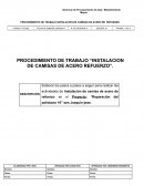 PTS INSTALACION DE CAMISA