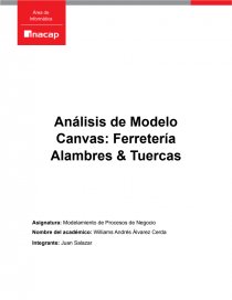 Análisis de Modelo Canvas: Ferretería Alambres & Tuercas - Tareas - druns