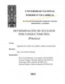 DETERMINACIÓN DE SULFATOS POR CONDUCTIMETRÍA