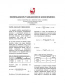 RECRISTALIZACION Y SUBLIMACION DE ACIDO BENZOICO