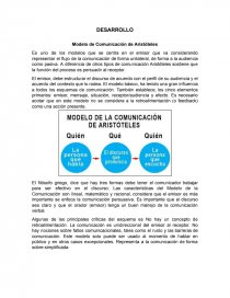 Modelo de Comunicación de Aristóteles - Trabajos - Luna Joong