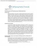 Estabilización de Proteínas para Almacenamiento