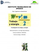 Investigación de trabajo y energía