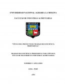 Trabajo de suficiencia profesional para optar el título de ingeniero en industrias alimentarias