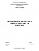 Organismos de Seguridad y Defensa Nacional en Venezuela