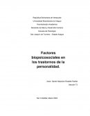 Factores biopsicosociales en los trastornos de la personalidad