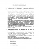 Diario de aprendizaje. ¿Qué procesos cognitivos son necesarios para que se dé el aprendizaje?