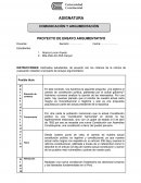 Proyecto de ensayo argumentativo