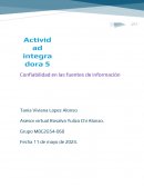 Confiabilidad en las fuentes de información